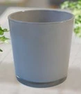 Glazen Sierpot ø 19 Cm 'grijs'